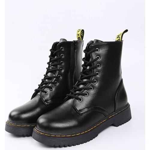 Womens Thick Bottom Zipper Martin Ankle Boots Autumn And Winter Large British Style Short Boots
