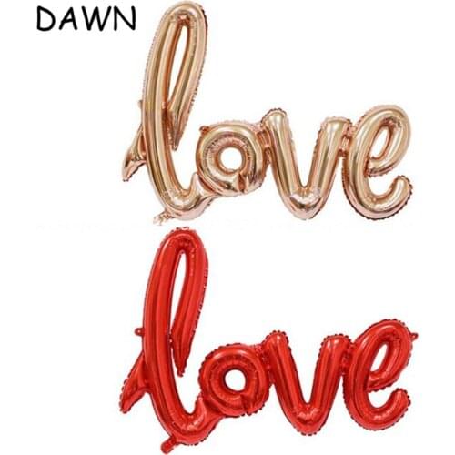 1PC LOVE letters Foil Balloon Romantic Mylar Balloons Love Valentine Party Inflatable Balls Toys Wedding Party Decorations