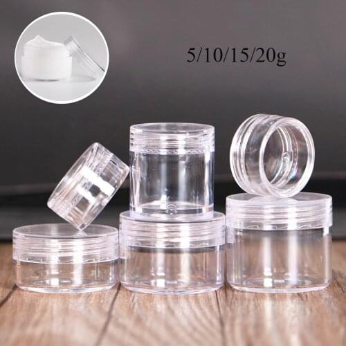 1pcs Cosmetic Empty Bottle 5/10/15/20g Small Cosmetic Refillable Bottles Plastic Eyeshadow Makeup Face Cream Jar Pot Container