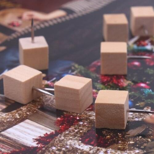 10 Ppcs/Pack Wood Japanese Creative Decorative Drawing Cork Board Pins Broches Pushpin Japanese Bedside Tables Thumbtack Nails