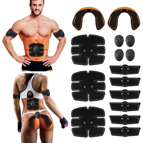 15PCS/Set EMS Muscle Abdominal Trainer Smart Wireless Muscle ABS Hip Abdominal Muscle Stimulator Massage Set Weight Loss