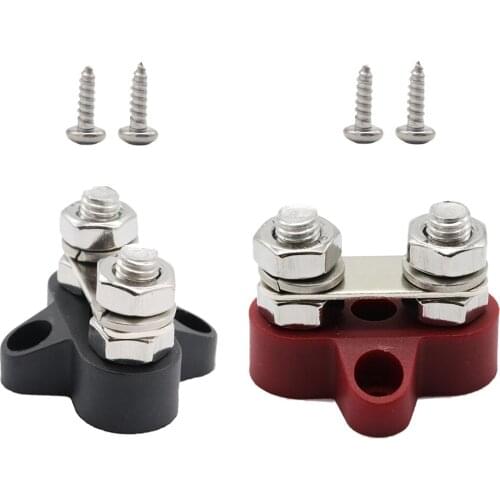 2 Pieces 48VDC Bus Bar Boat Electrical Dual Type M8 Terminal Stud Bus Bar