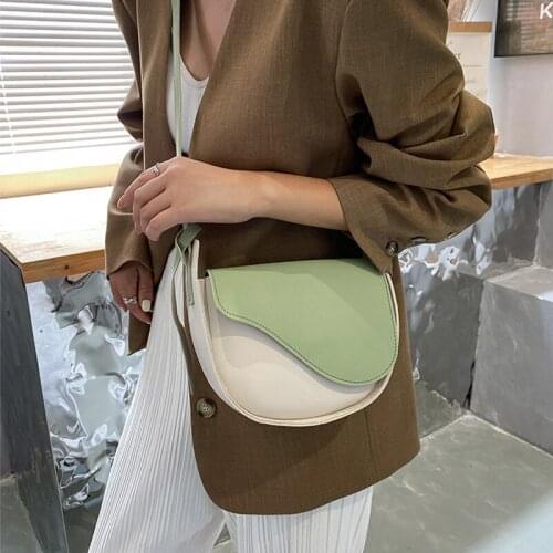 2021 Summer Fashion Solid Color Handbag PU Leather Ladies Shoulder Hasp Crossbody Bag Square Simple Tote Bag Shopper Pack Clutch