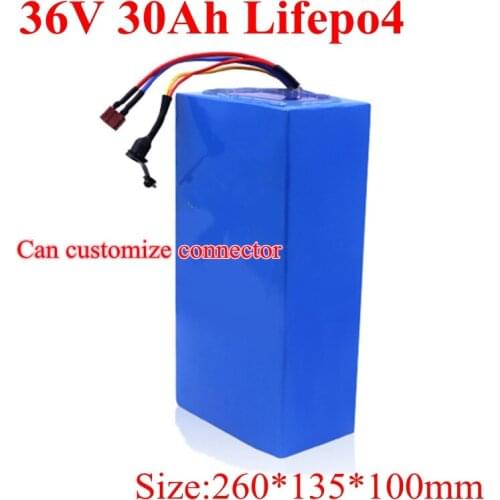 36V 30Ah LiFepo4 Battery Pack for Electric Go Cart Go-kart Electric Trike Electric Scooter 1000W Electric Dirt Bike Fat Ebike