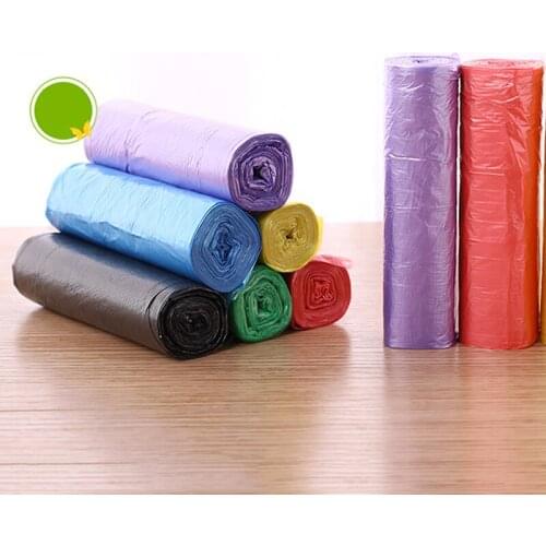 5rolls=1pack disposable garbage bags thickening household cleaning point broken type disposable kitchen black plastic bag