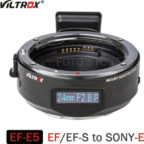 Viltrox EF-E5 AF Lens Adapter with OLED Ddisplay for Canon EOS EF EF-S Lens to Sony E Mount Camera A9 A7II