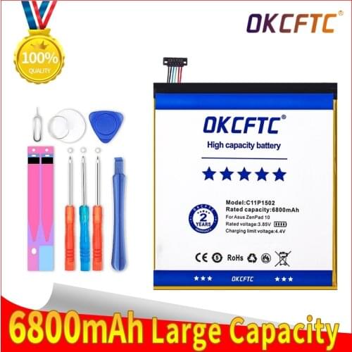 Original Battery For ASUS ZenPad 10 Z300C Z300CL Z300CG C11P1502 Battery 6800mAh Full Capacity