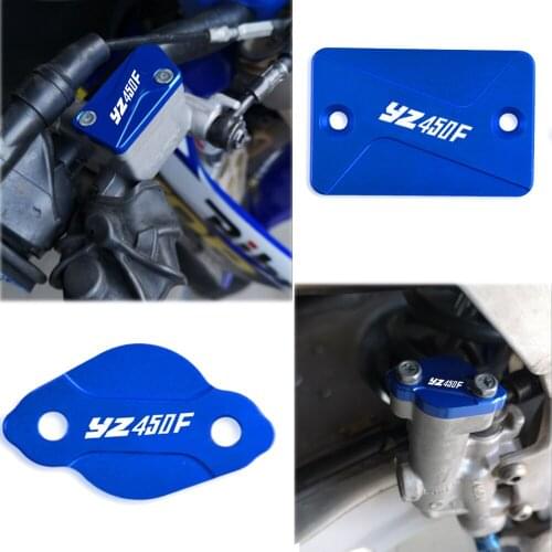 Motorcycle Accessories Front Rear Brake Fuel Tank Cap Reservoir Fluid Cover For Yamaha YZ450F YZ 450F 2003-2007 2006 2005 2004