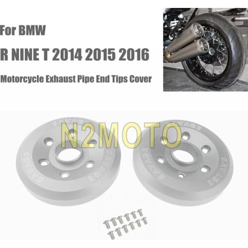 For BMW R NINE T 2014 2015 2016 Sliver Motorcycle Aluminum Exhaust Pipe End Tips Cover For BMW R Nine T 2015 14-16 R9T