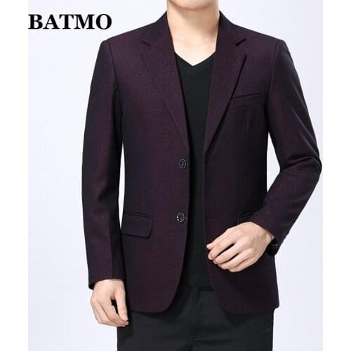Batmo 2019 new arrival high quality smart casual blazer men,mens casual suits,mens wine red jackets plus-size M-3XL 01