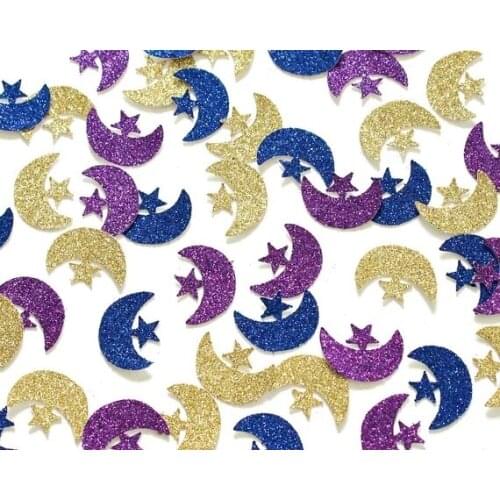 Glitter Eid Mubarak Confetti Eid Confetti Eid Decoration Favours Gift Wedding Islamic Ramadan Moon and Stars