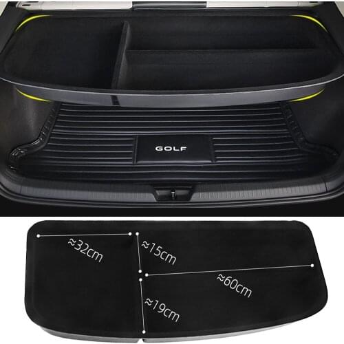 Black fluff car trunk organizer storage box container pallet luggage box suitable for Volkswagen Golf 7 MK7 MK7.5 MK8