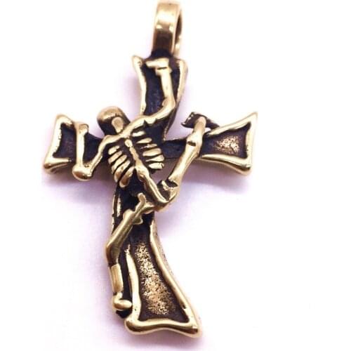 EDC Knife Beads Skeleton Cross Paracord Bracelet Accessories Survival DIY Pendant Buckle for Paracord Knife Lanyards