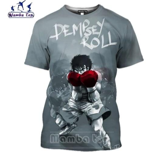 Mamba Top Hajime No Ippo T Shirt Anime 3D Japan Comic Cartoon Women Tees Boxer Men Tshirt Step Inside The Curtain Women Clothing