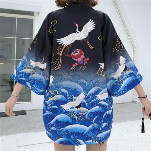 Kimono Women Yukata Japanese Style Clothing Summer Japanese Streetwear Haori Harajuku Kimono Cardigan Haori WomenS Shirt KK3701
