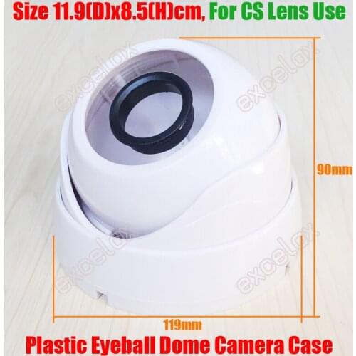 DIY CS Lens Use Plastic IR Eyeball Dome Camera Case White Color Ceiling Mount Casing for CCTV Security Assembly