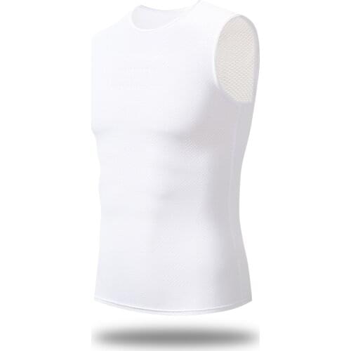 Hot Sale Mens black White Bike Mesh Superlight Cycling Base Layers Vest Bicycle sleeveless Shirt Breathable Underwear Jersey