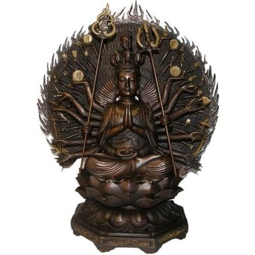 Copper copper guanyin buddha copper avalokitesvara bronze sculpture, copper