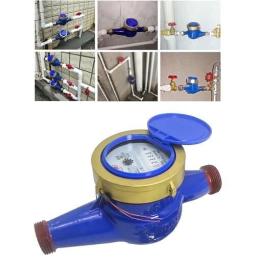 DN20 Garden Home Metal Cold Water Meter Single Water Flow Wet Table Measuring Tool 20mm Flow Measure Tap