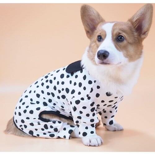 Fashion Stretch Four-legged Cotton Pet Dog Pajamas Teddy Corgi Small Dog Clothes Jumpsuit for Dogs