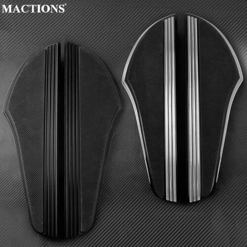 Moto CNC Driver Floorboards Footboard Foot Pegs Footrest Motorcycle Black/Black Chrome For Indian Chief Classic Model 2014-2019