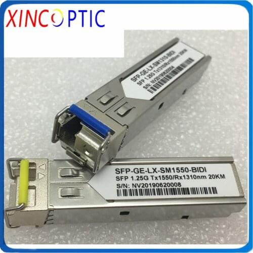 20KM 1.25G BiDi SFP Single Mode Fiber 1310nm/1550nm SC/LC Compatible 1 pair Fiber Optic Transceiver,Bi-directional Fiber Module