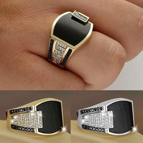 Luxury Exquisite Gold Colors Hip Hop Style Rings for Men Punk Motor Biker Gothic Male Mens Ring Jewelry Gift