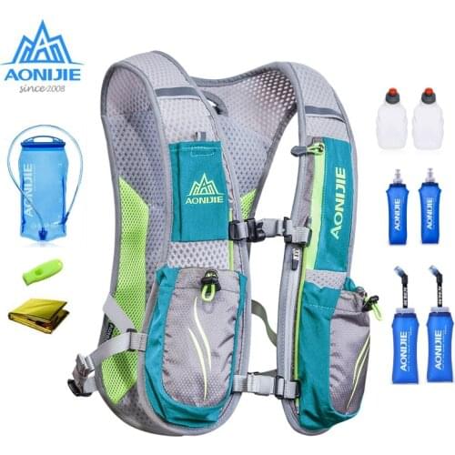 AONIJIE New 5.5L Running Marathon Hydration Nylon 5.5L Outdoor Running Bags Hiking Backpack Vest Marathon Cycling Backpack E885R