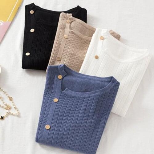 SEDUTMO Autumn Slim Sweater Women Pullovers Knitted Jumper Casual Sweater Long Sleeve Stretch Basic Shirt Top ED1213