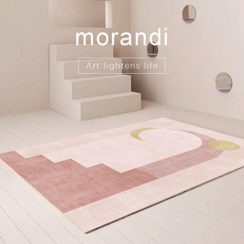 Morandi series light luxury living room carpet floor mats Nordic style bedroom full room bedside carpet