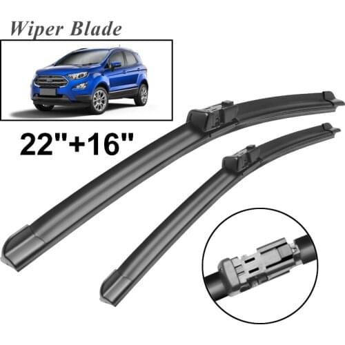 Okowiper Front Wiper Blades For Ford Ecosport Asia Pacific Model 2015 - 2017 Windshield Windscreen Front Window 22"+16"