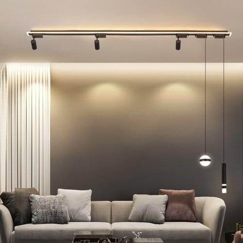 Nordic DIY Combination LED Track Ceiling Lamp Aisle Living Room Background Wall Cloakroom Clothing Store Restaurant Spotlights