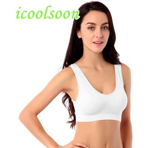Sports bra Yoga high impact sports bra without rims trace binding gathers sleep Yoga bra underwear brallete tube top icoolsoon