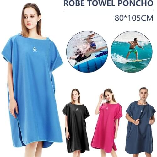 Light Quick-drying Pajamas Poncho Changing Robe Swimming Towels Bathrobe Cloak for Beach Gym Sports with Hood Fitness Equipment