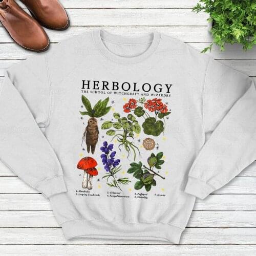 Herbology Plants Hoodie School of Witchcraft and Wizardry Sweatshirt Hoodies
