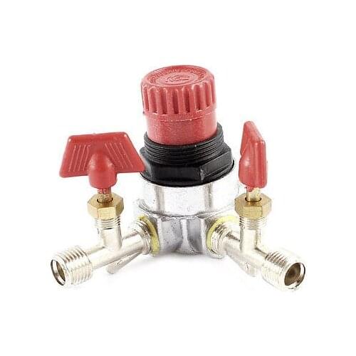 Air Compressor 13mm Male Thread Dual Way Pressure Regulator Valve Switch