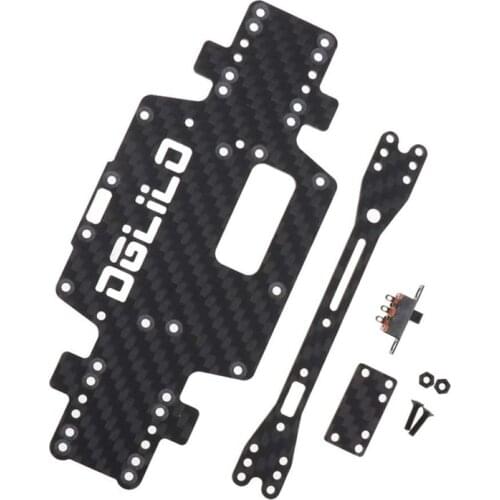 For Wltoys K969 K979 K989 K999 P929 P939 1:28 RC Car Spare Parts Upgraded Carbon Fiber Chassis Car Bottom Low Body Shell