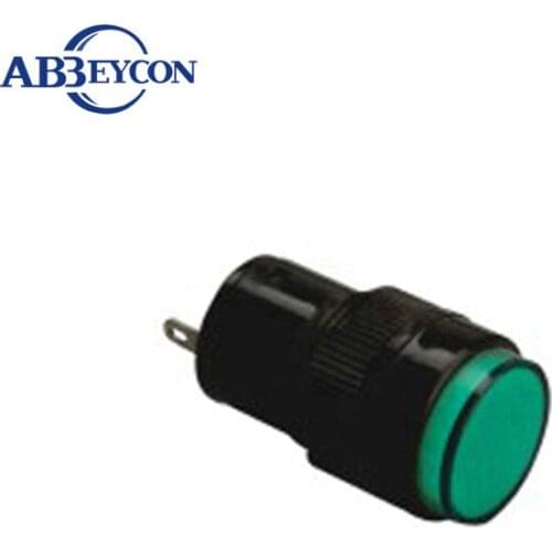 ZS52 16mm Dia green button green Led Indicator switch/pilot light 16mm Led indicator light