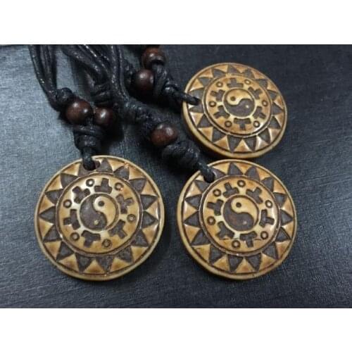 10 pcs trendy New Tibetan necklace pendants yin yang mens rock jewelry