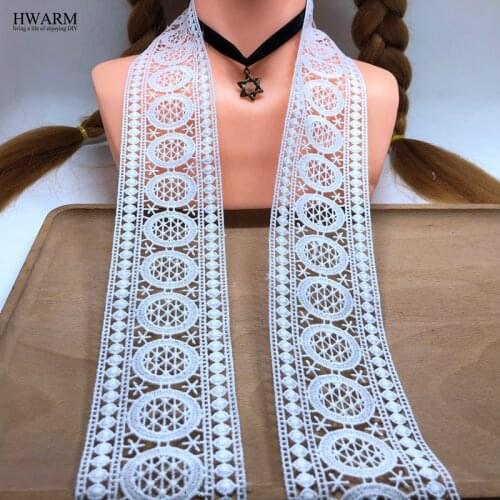 10yards 6.5cm african lace fabric wedding decoration costura sewing high quality voile trim DIY underwear cloth Hat accessories