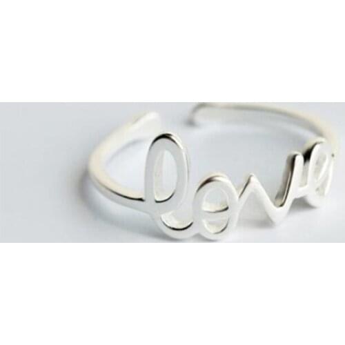 100% 925 Sterling Silver Fashion Jewelry Cute Love Cocktail Ring Sizable 5 6 7 Girls Teens Xmas Gift Drop Shipping