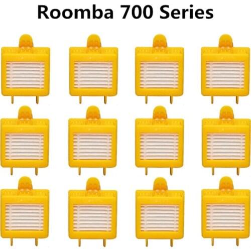 12pcs Washable Accessories Hepa Filter For irobot Roomba 700 Series 730 740 750 760 770 780 790Robotic Vacuum Cleaner Spare Part