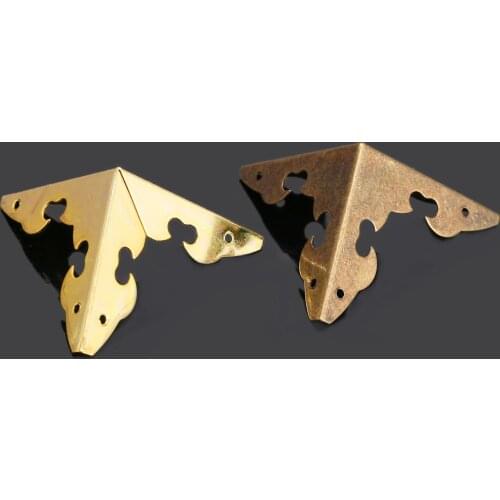 12pcs Corner Protector 30mm Metal Corners Brackets Wooden Box Feet Protector Decorative furniture fittings with screws