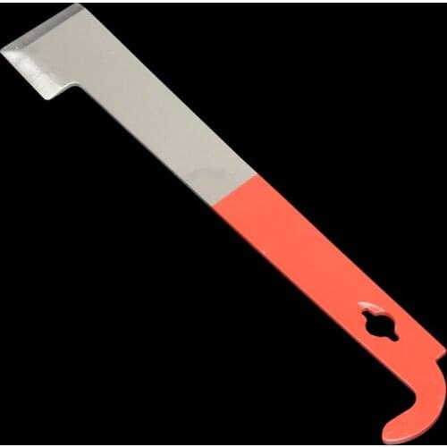 2pcs Beekeeping Equipment Red 27cm Stainless Bee Hive Tool Frame Lifter and Scraper J Shape Hook Beekeeper Tool Scraping Knife