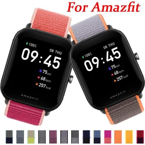 20MM Nylon Loop Straps For Xiaomi Huami Amazfit GTS 2E/GTS 2 Mini Smart Watch Band Women Bracelets For Amazfit Bip S U Pro Lite