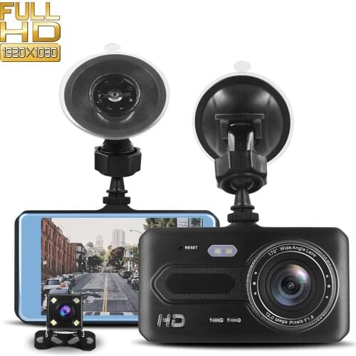 4" Car DVR Camera Dual Lens Cam HD 1080P Dash Cam Touch Screen Auto Digital Video Recorder Dashcam Camera G-Sensor Car DVRS