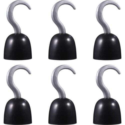 6pcs Pirate Hook Halloween Costume Party Dressed Up Tool Masquerade Accessories Party Decoration Children Toy Gift