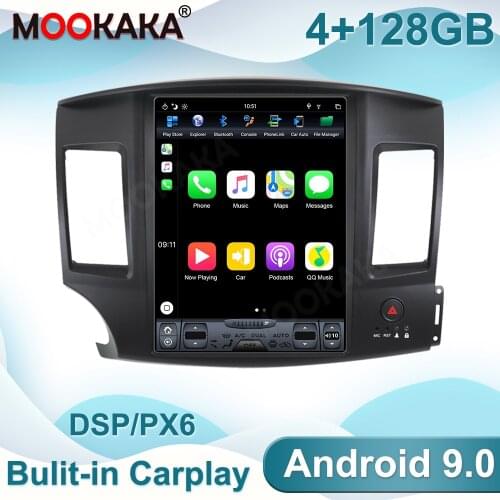 Wireless Carplay 128G Android 9 For Mitsubishi Lancer 2010-2015 Car Multimedia Stereo Player Headunit Audio Radio GPS Navigtion