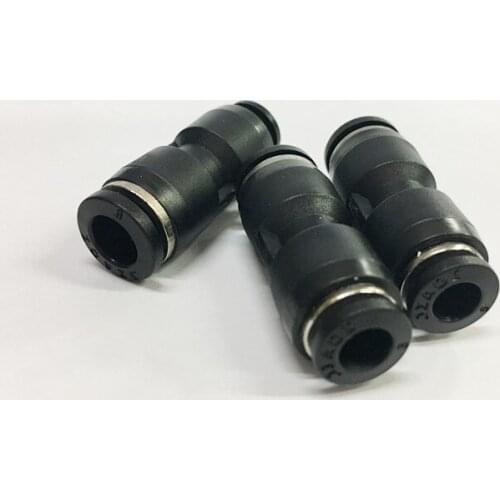 Free shipping 5pcs/lot PU-8, 8mm to 8mm straight connectors Pneumatic fitting air connector push black fitting