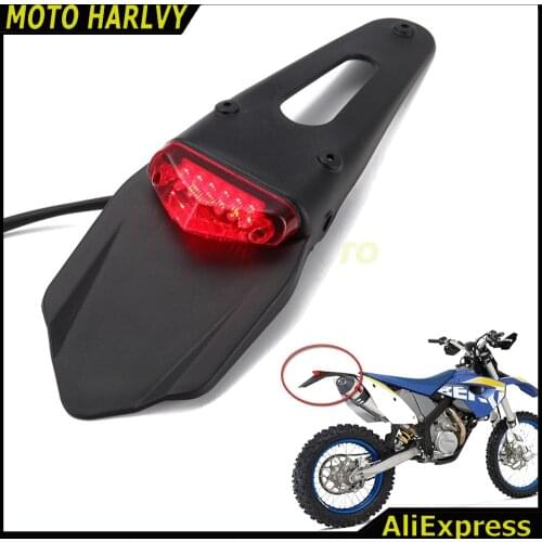 One Piece Motorcycle LED Tail Light & Rear Fender Stop Enduro taillight MX Trail Supermoto FOR CR EXC WRF 250 400 426 450